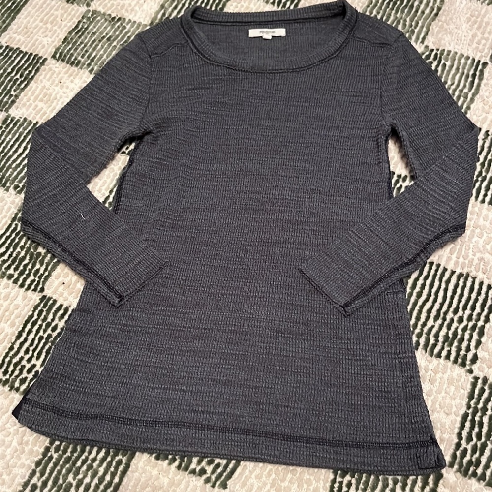 Madewell dark gray long sleeve T-shirt - Picture 2 of 4